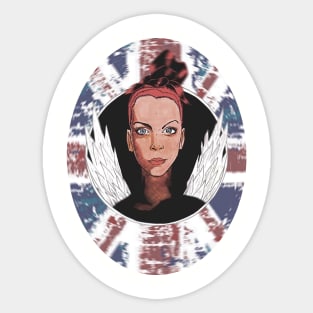 Angry Brit Angel Sticker